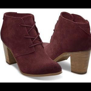Tom’s Lunata Lace Up Boot Burnished Oxblood
